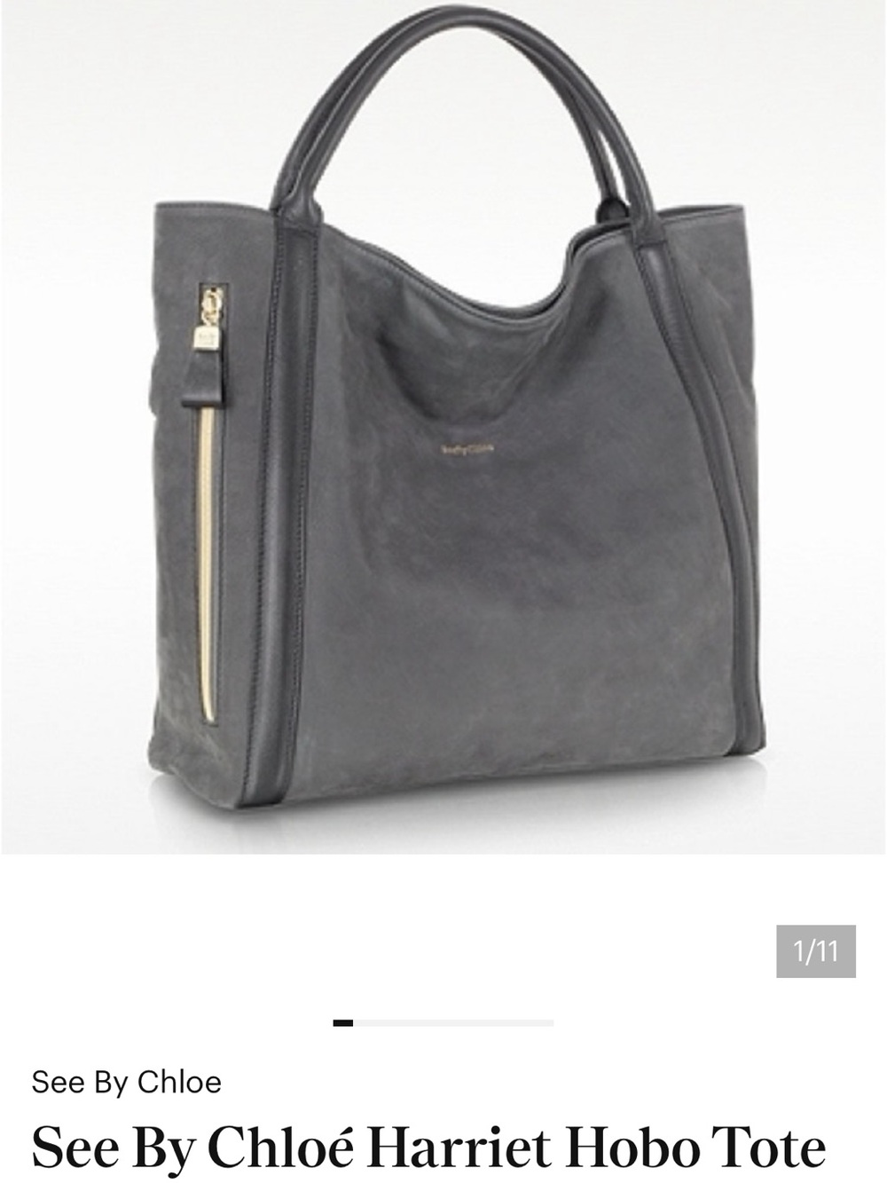 See By Chloe Harriet Hobo Tote in Gray